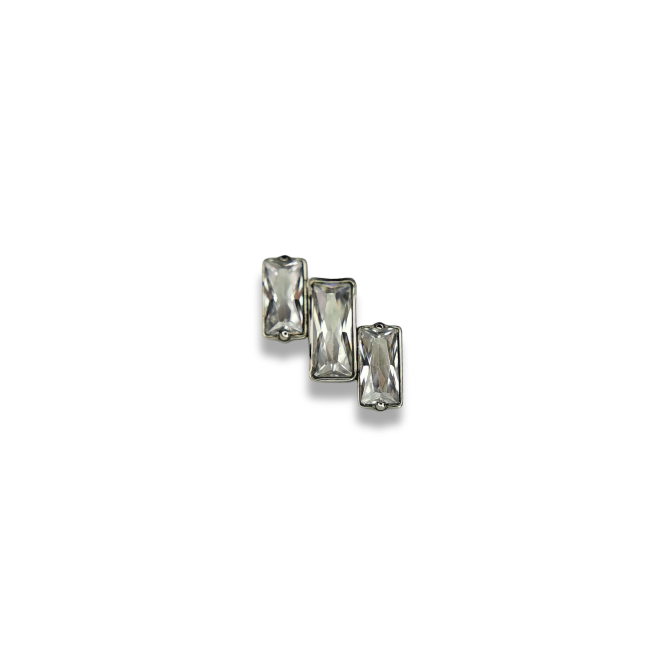 3 Zircônias Cúbicas Baguetes