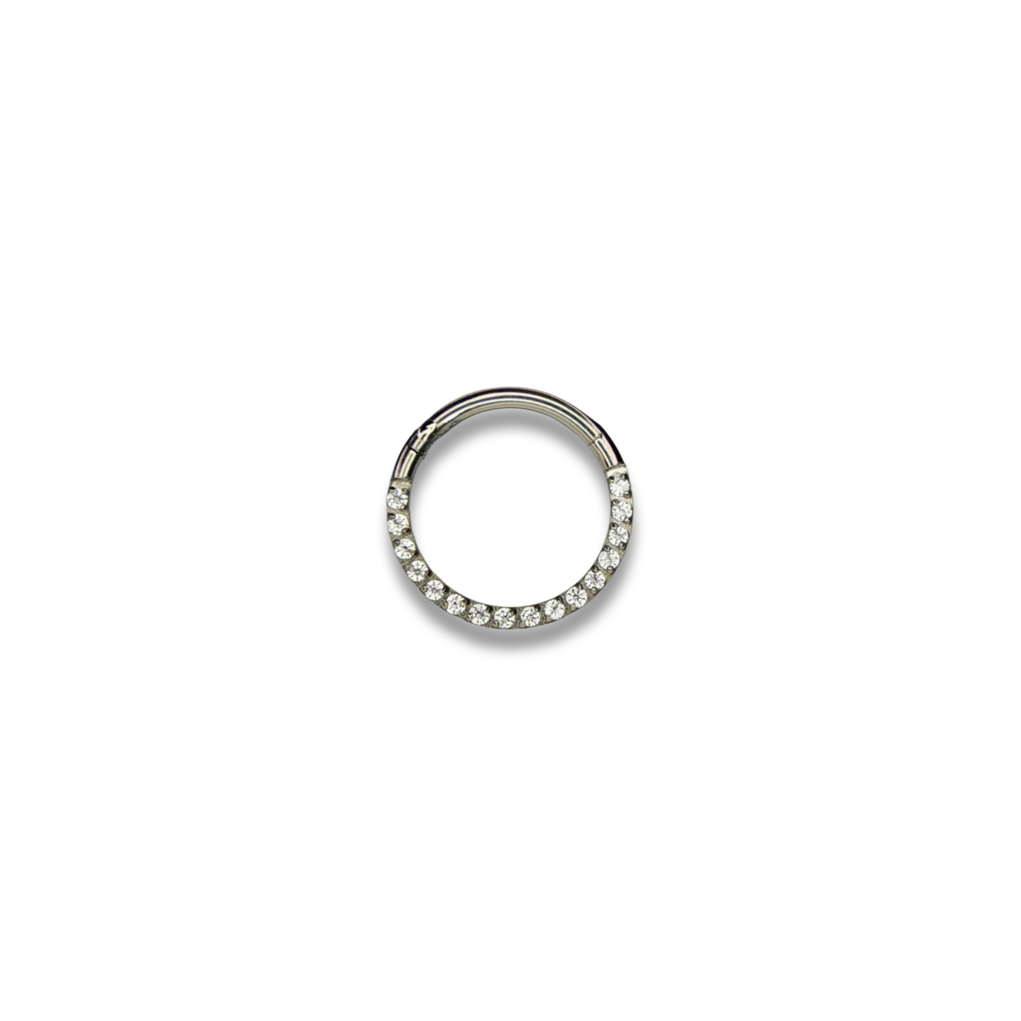 Argola Segmento Cravejada Frontal (8mm e 10mm)