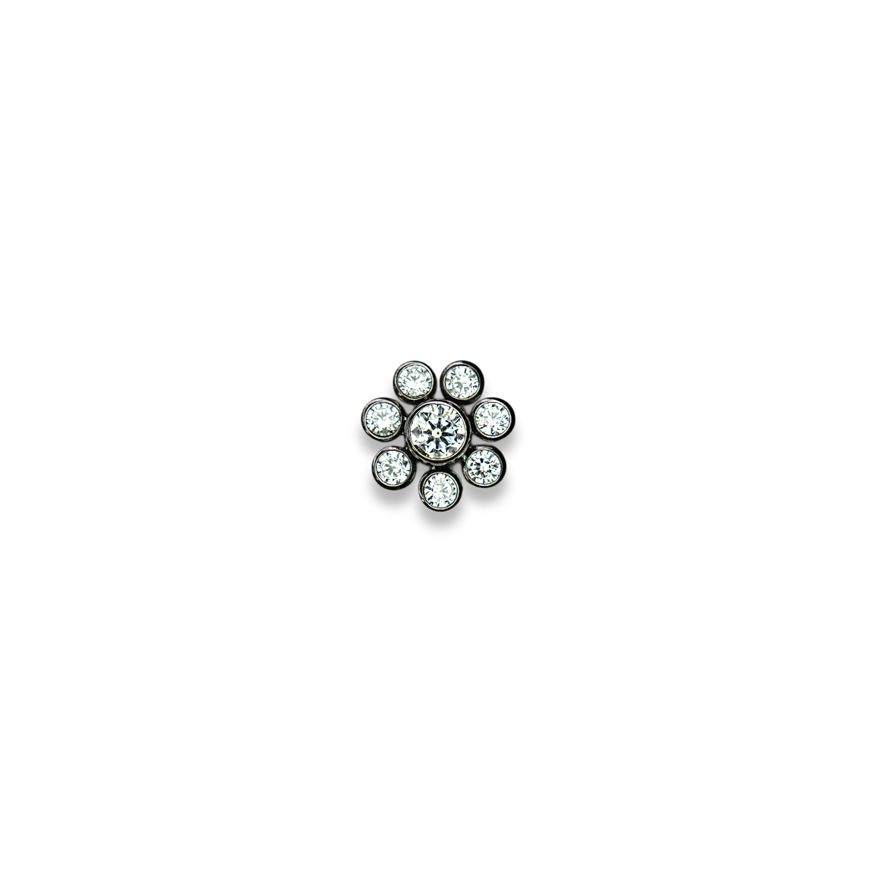 Flor 8 Zircônias Cúbicas Flat