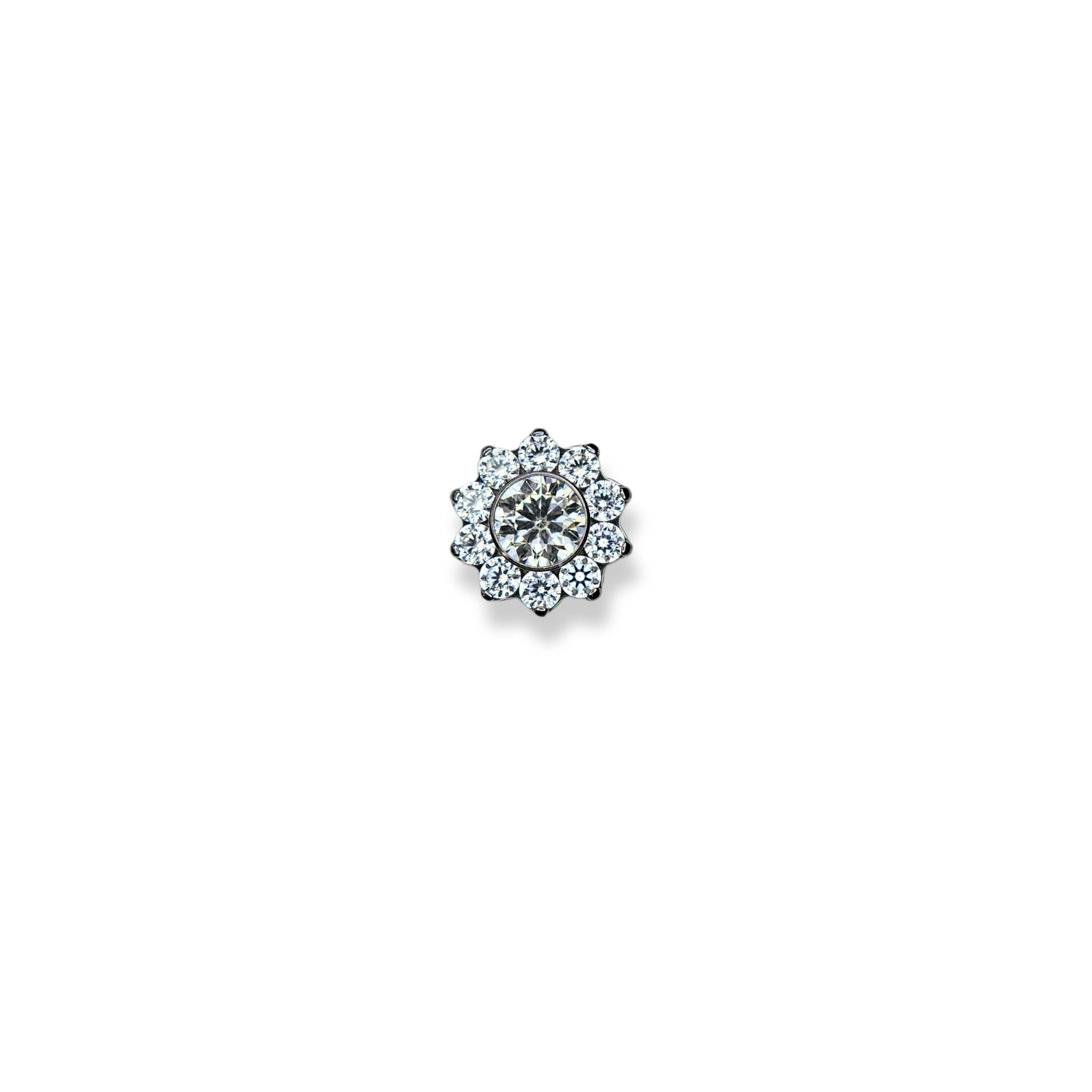 Flor 11 Zircônias Cúbicas com Garra